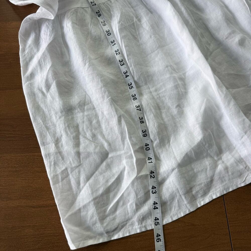 Eileen Fisher | Women’s 100% Organic Linen Tiered Dress Handkerchief Sleeveless - Picture 8 of 8